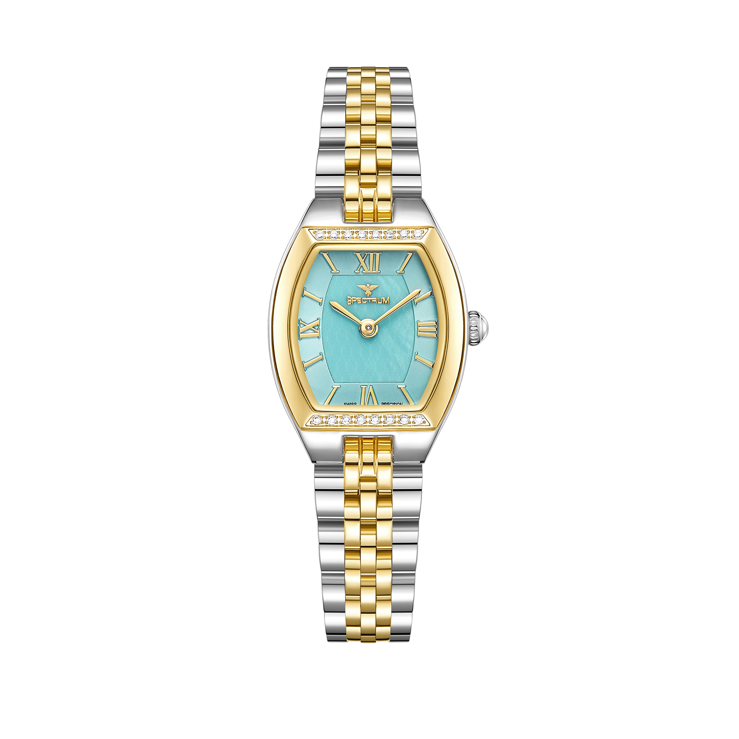 Women's Two Tone Gold Watch with Light Blue Dial S17111L-7