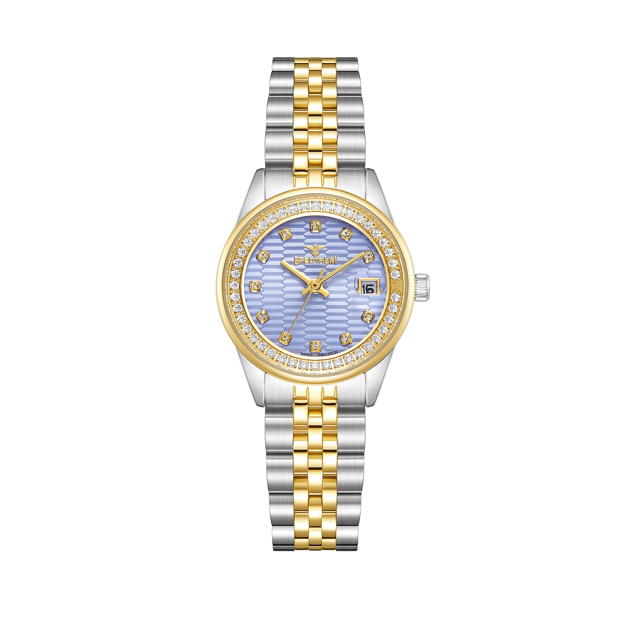 Women's Two Tone Gold Watch with Grey Dial S17113L-7