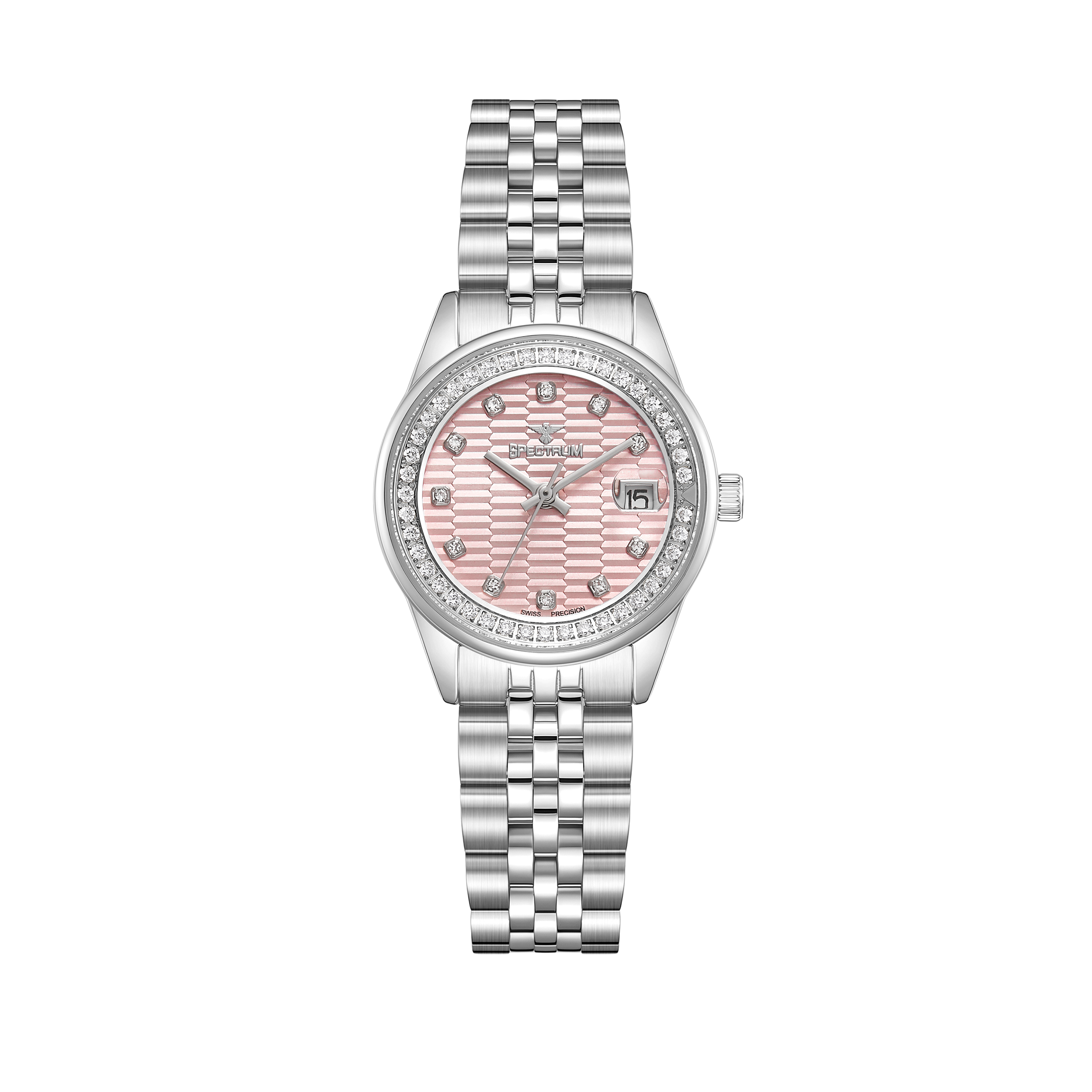 Women's Silver Watch with Light Pink Dial S17113L-9